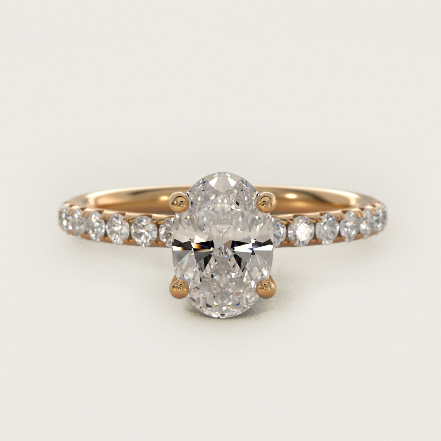 Crown PavŽ Hidden Halo Diamond Engagement Ring In 14K Yellow Gold By James Allen - Oval Center