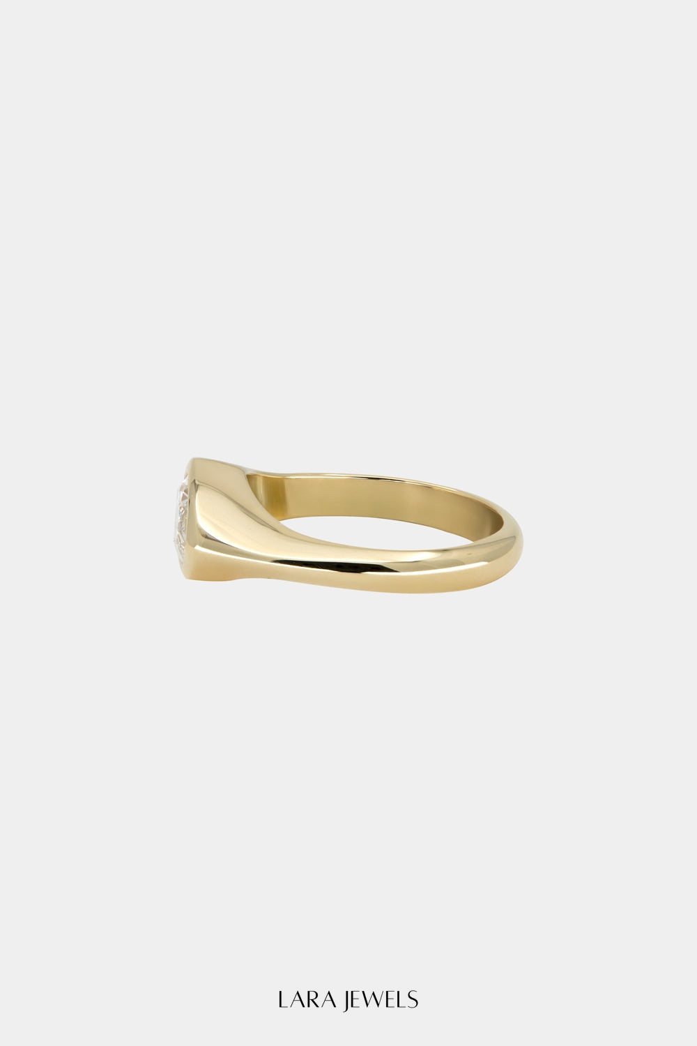 Insignia Marquise Diamond Ring 18K Yellow Gold - Back view