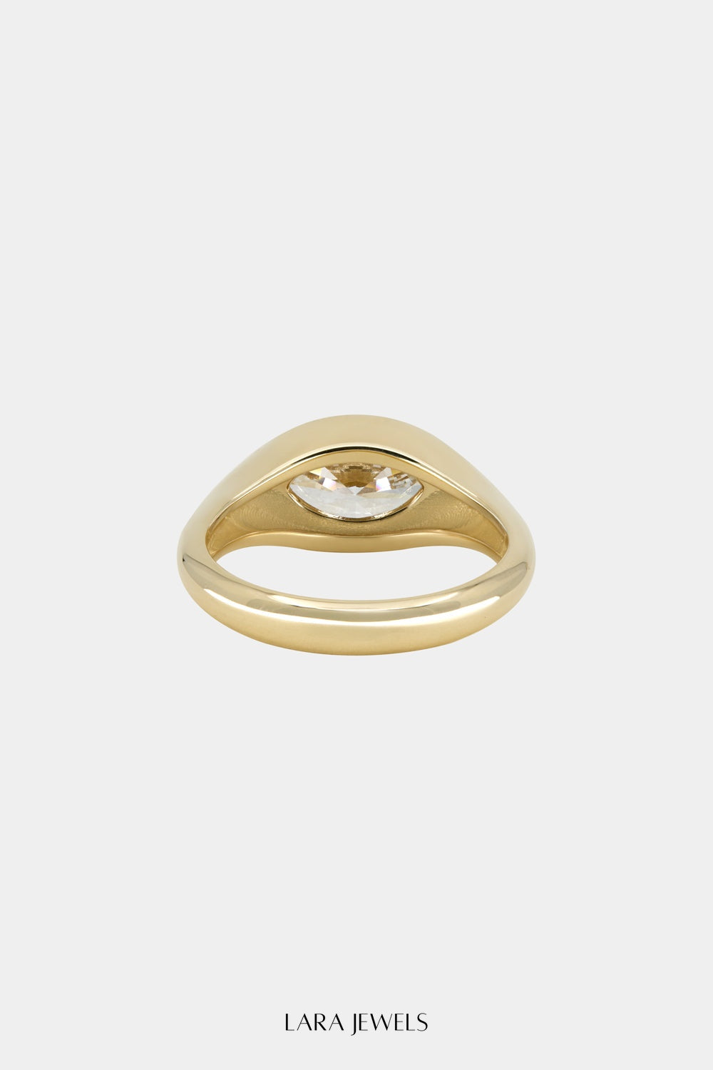 Insignia Marquise Diamond Ring 18K Yellow Gold - Detail view