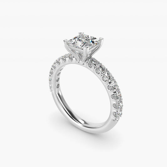 Cut Down Pav? Diamond Engagement Ring In Platinum By James Allen - Princess Center