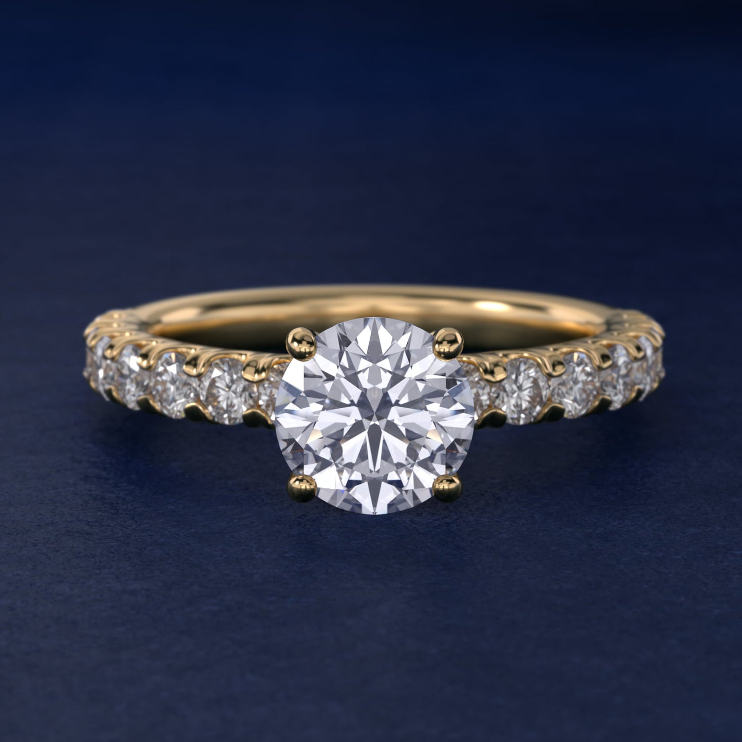 Cut Down Pav? Diamond Engagement Ring In 18k Yellow Gold By James Allen - Round Center
