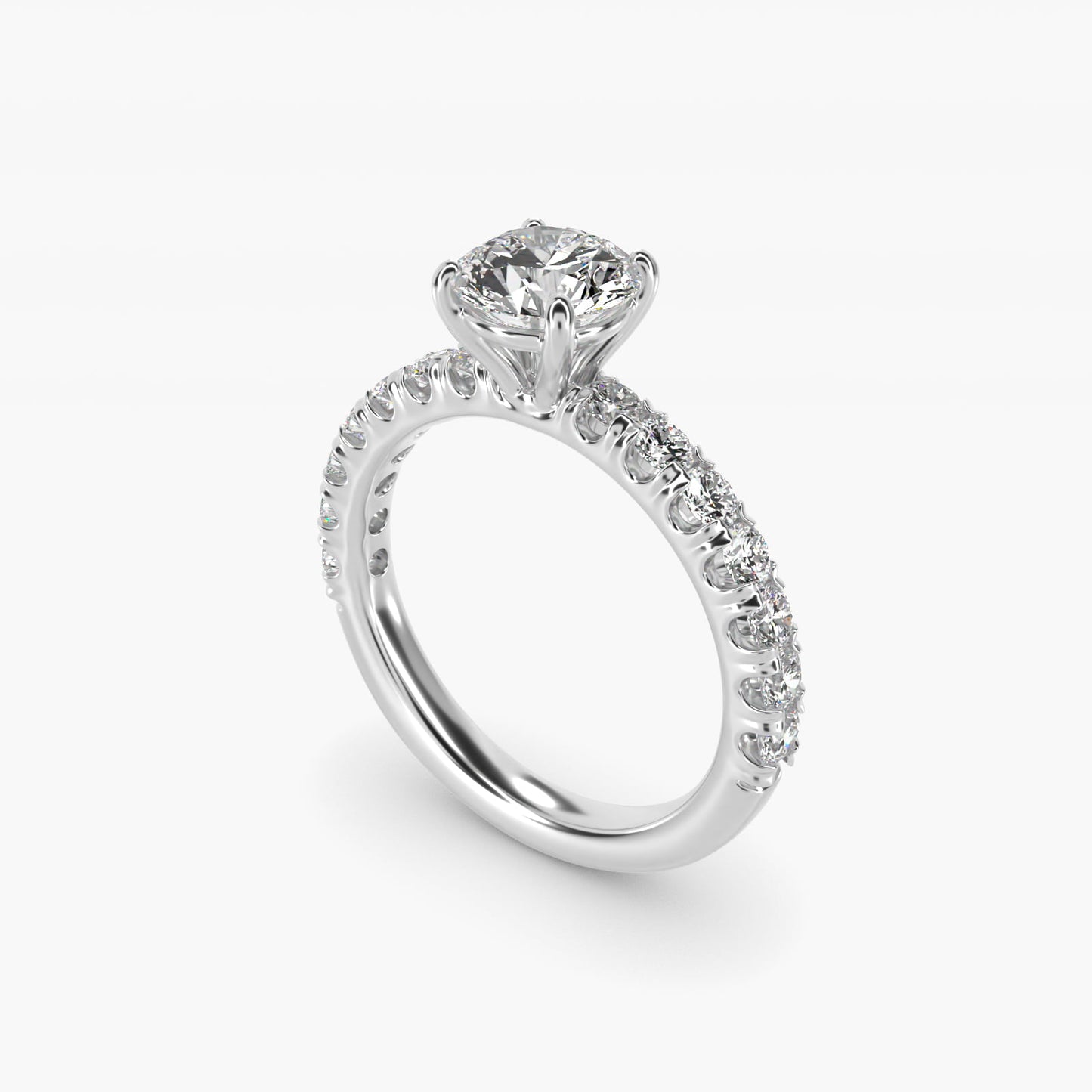 Cut Down Pav? Diamond Engagement Ring In Platinum By James Allen - Round Center