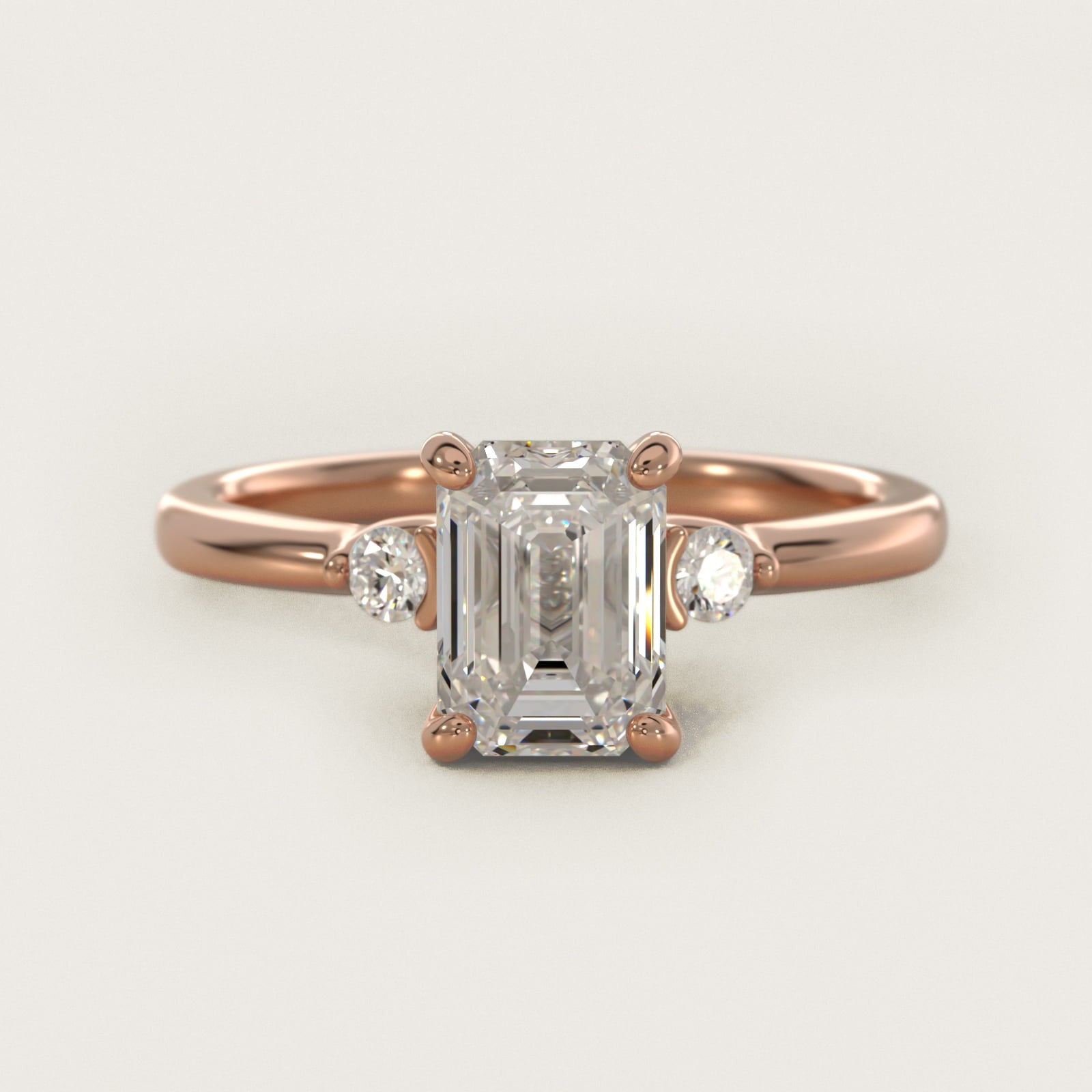 Dainty Diamond Engagement Ring in 14k Rose Gold (1/10 ct. tw.) - Emerald Center