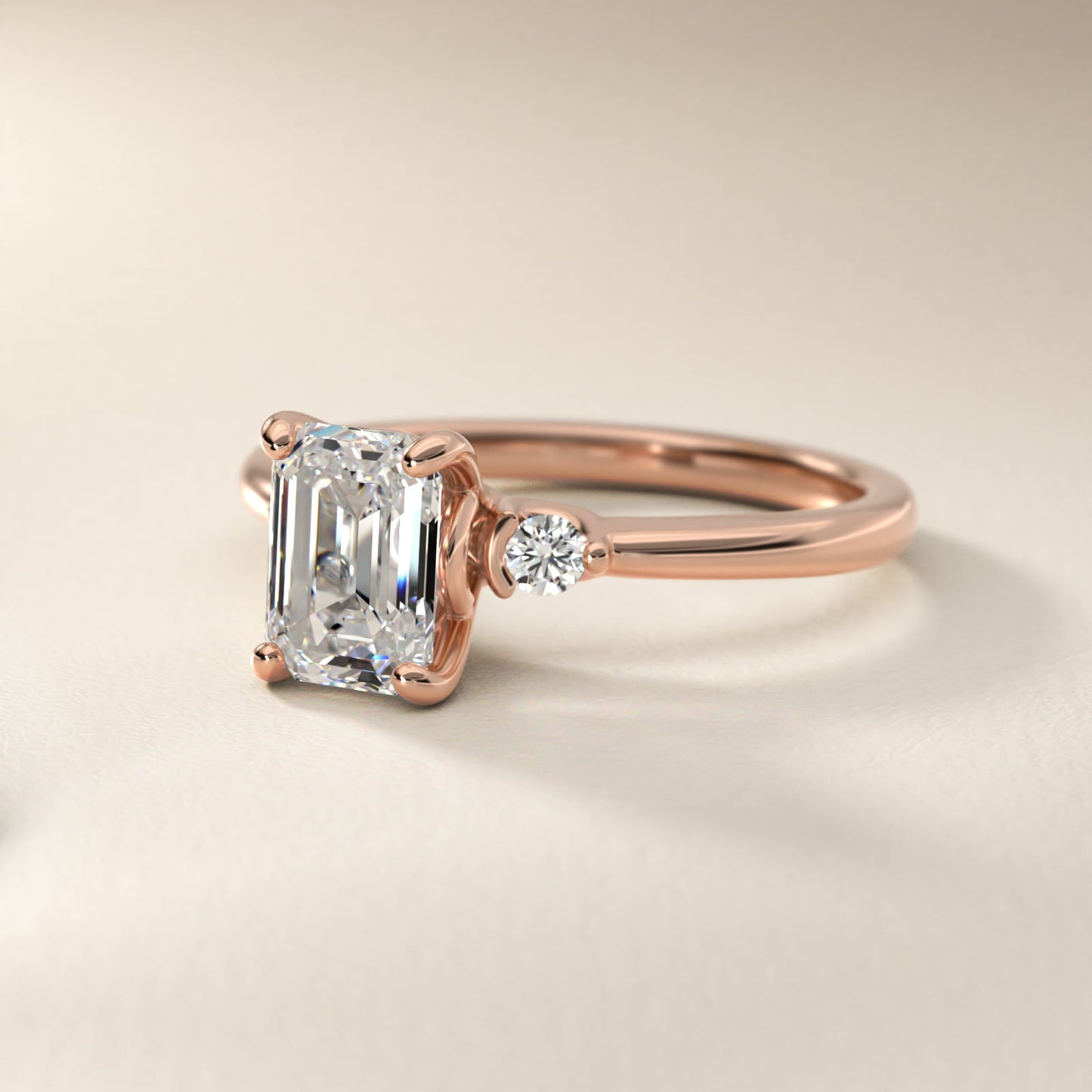 Dainty Diamond Engagement Ring in 14k Rose Gold (1/10 ct. tw.) - Emerald Center