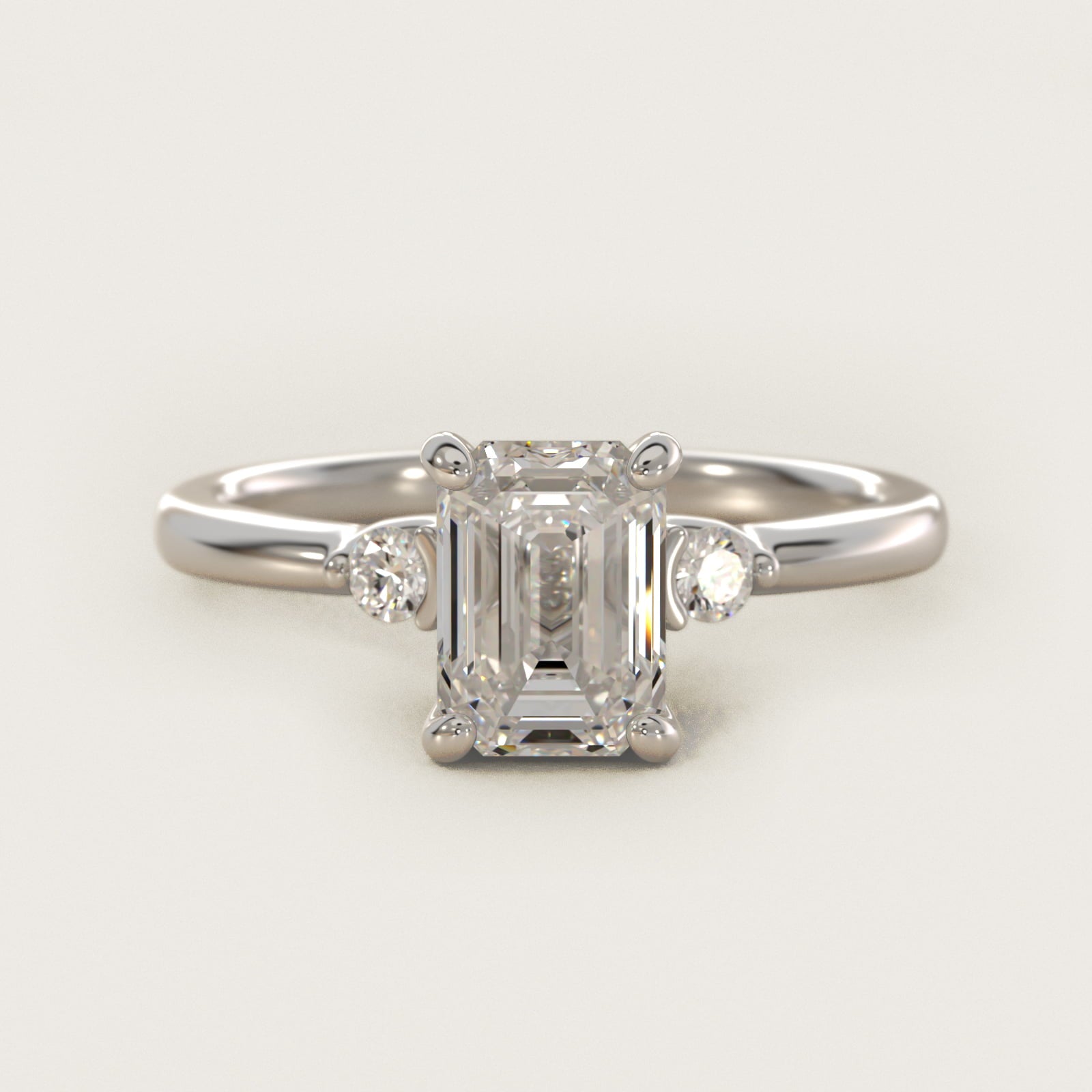 Dainty Diamond Engagement Ring in 14k White Gold (1/10 ct. tw.) - Emerald Center