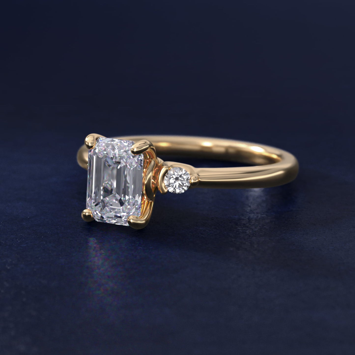 Dainty Diamond Engagement Ring in 18k Yellow Gold (1/10 ct. tw.) - Emerald Center
