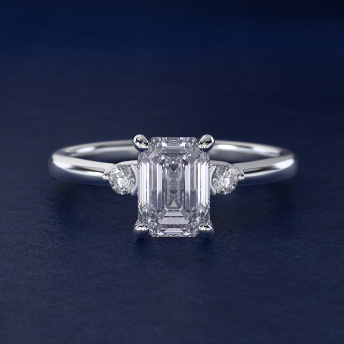 Dainty Diamond Engagement Ring in Platinum (1/10 ct. tw.) - Emerald Center