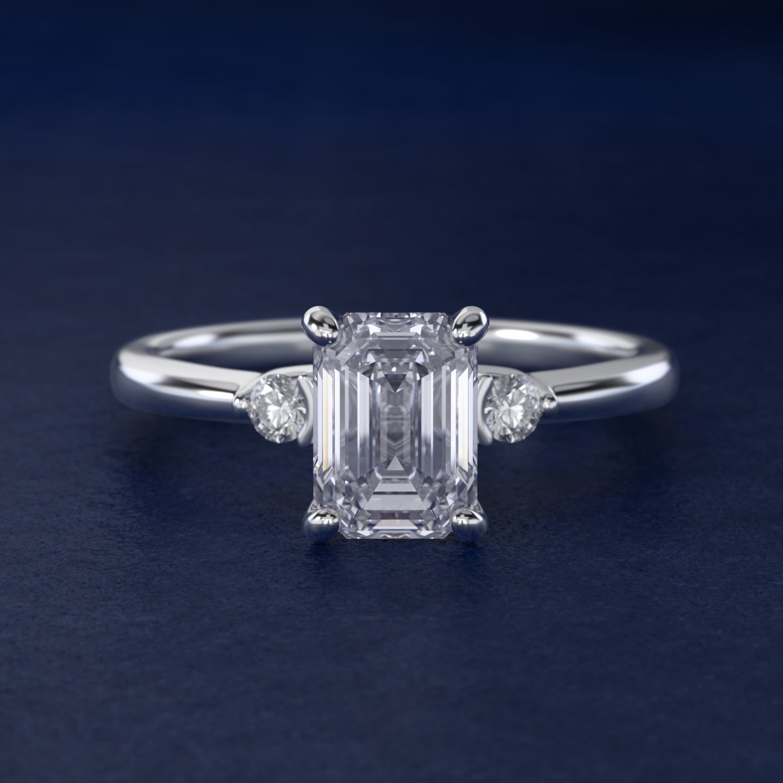 Dainty Diamond Engagement Ring in Platinum (1/10 ct. tw.) - Emerald Center