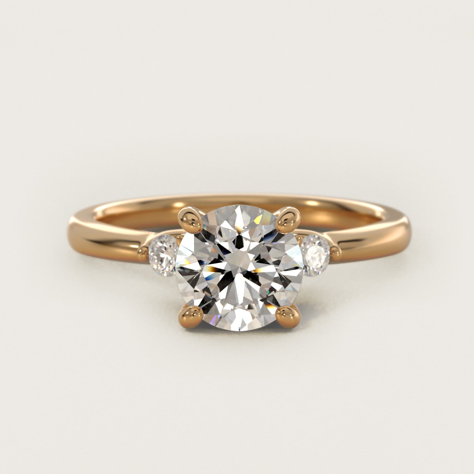 Dainty Diamond Engagement Ring in 18k Yellow Gold (1/10 ct. tw.) - Round Center