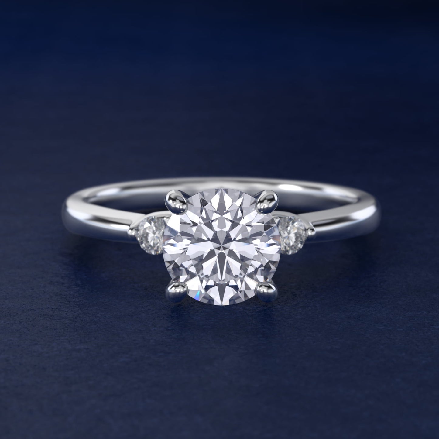 Dainty Diamond Engagement Ring in Platinum (1/10 ct. tw.) - Round Center