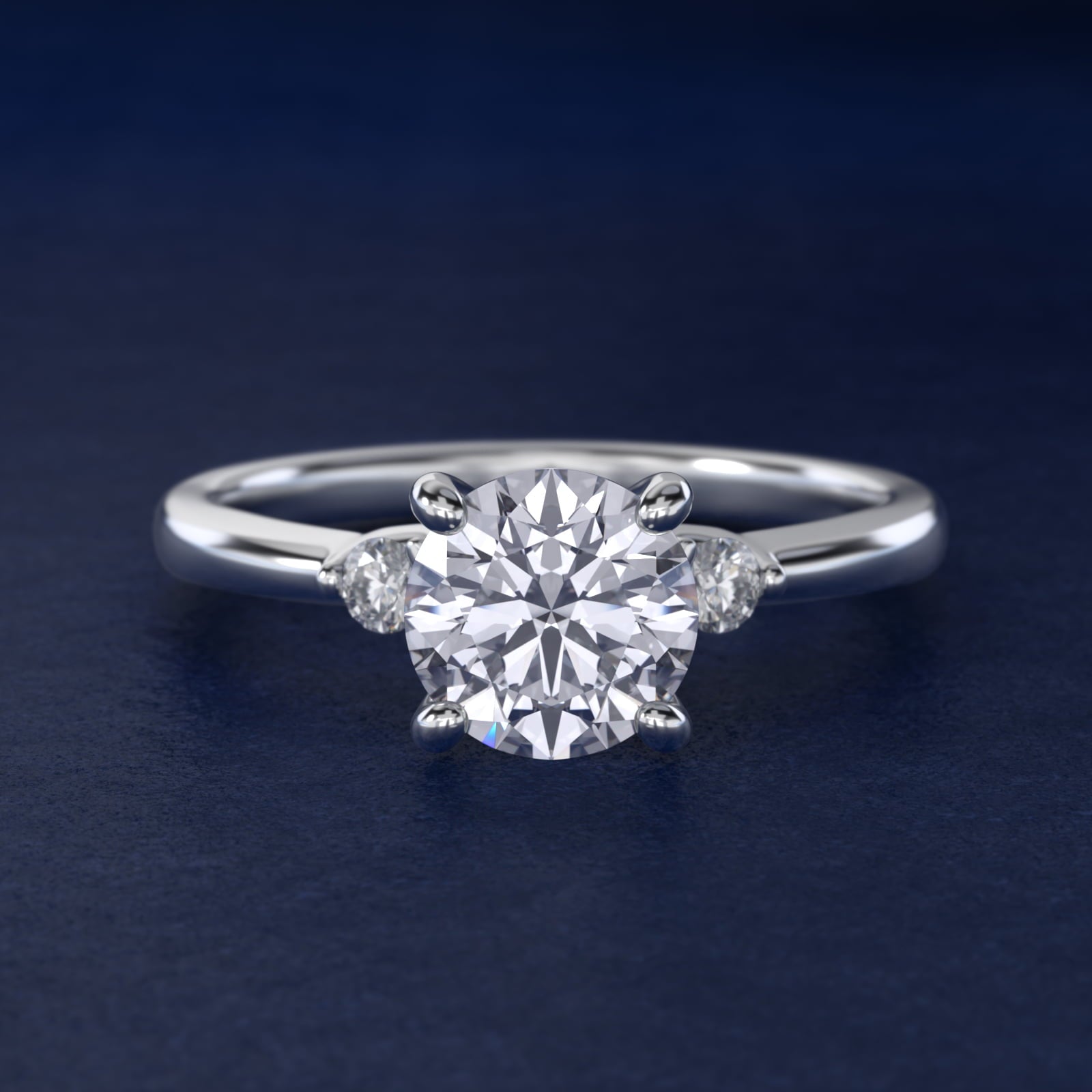 Dainty Diamond Engagement Ring in Platinum (1/10 ct. tw.) - Round Center