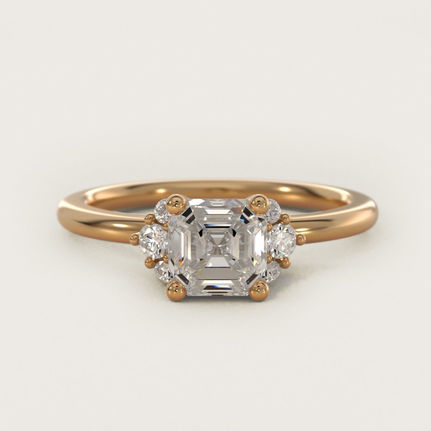 Demi Cluster Round Diamond Engagement Ring in 14k Yellow Gold - Asscher Center