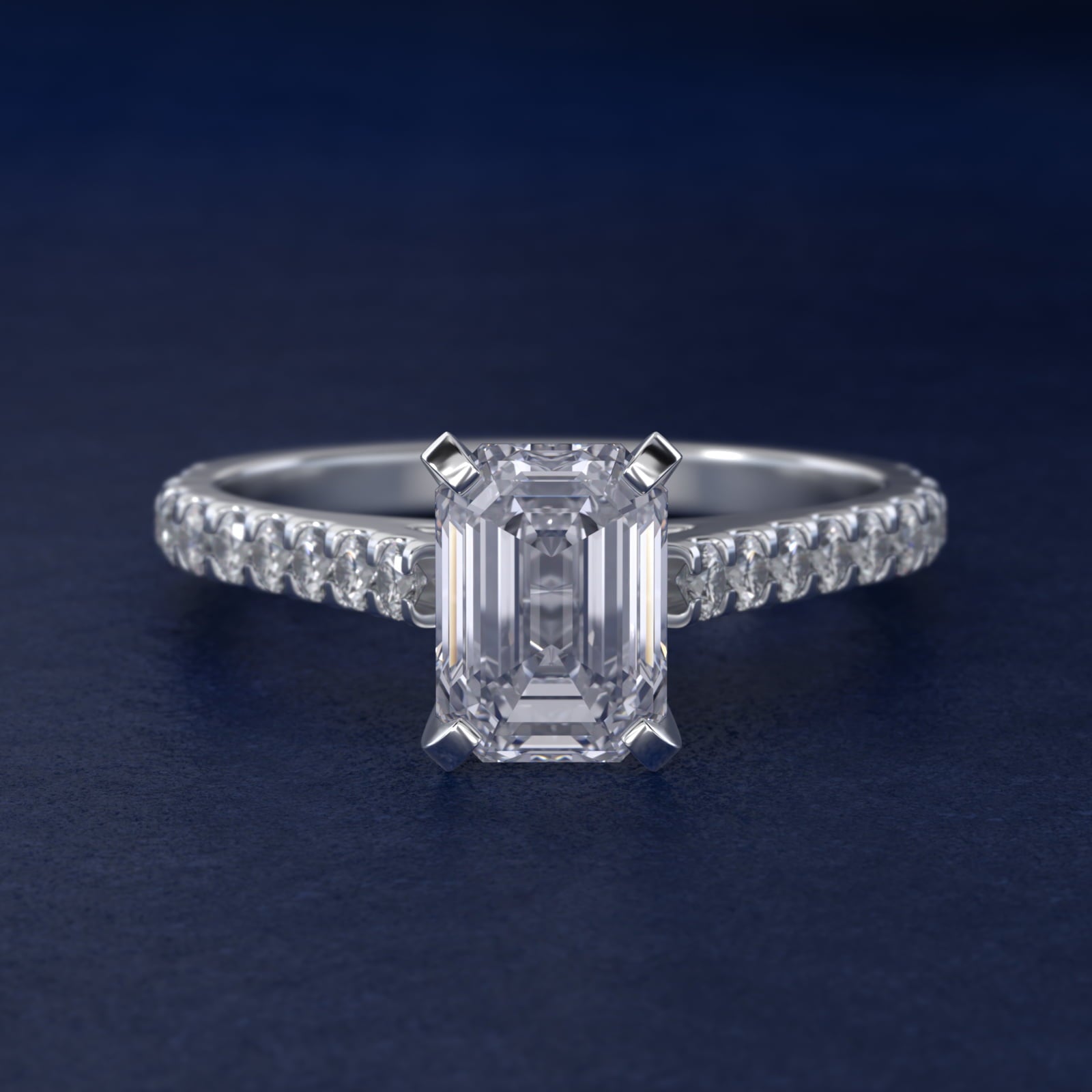 Diamond PavŽ Engagement Ring In Platinum By James Allen - Emerald Center