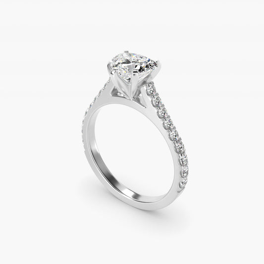 Diamond PavŽ Engagement Ring In Platinum By James Allen - Heart Center