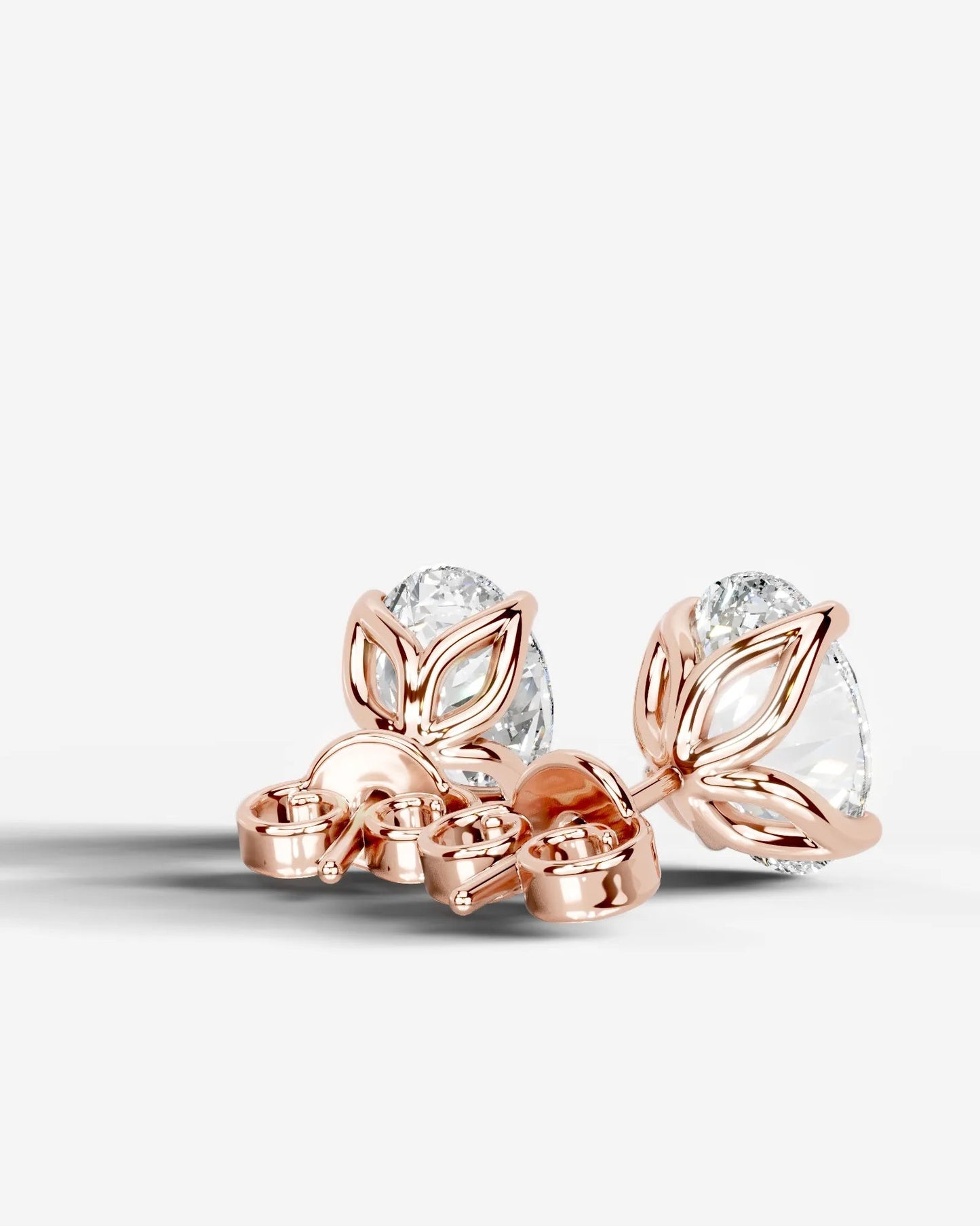 Doris Lab Grown Diamond Earrings Oval - Rose Gold