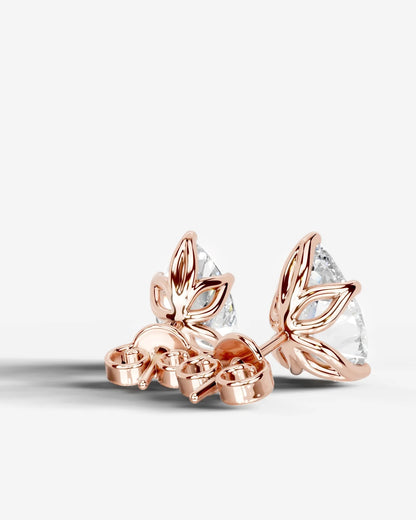 Doris Lab Grown Diamond Earrings Pear - Rose Gold