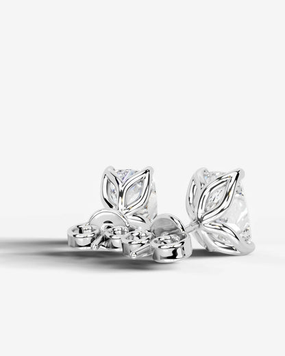Doris Lab Grown Diamond Earrings Elongated Cushion - Platinum