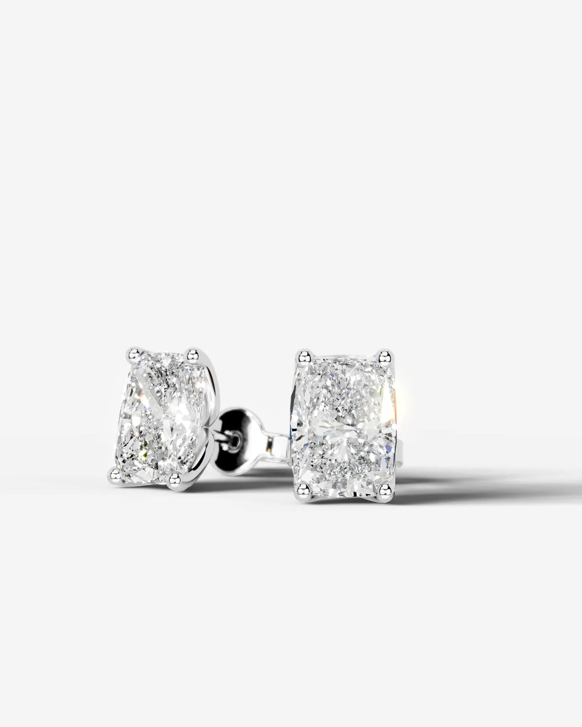 Doris Lab Grown Diamond Earrings Elongated Cushion - Platinum