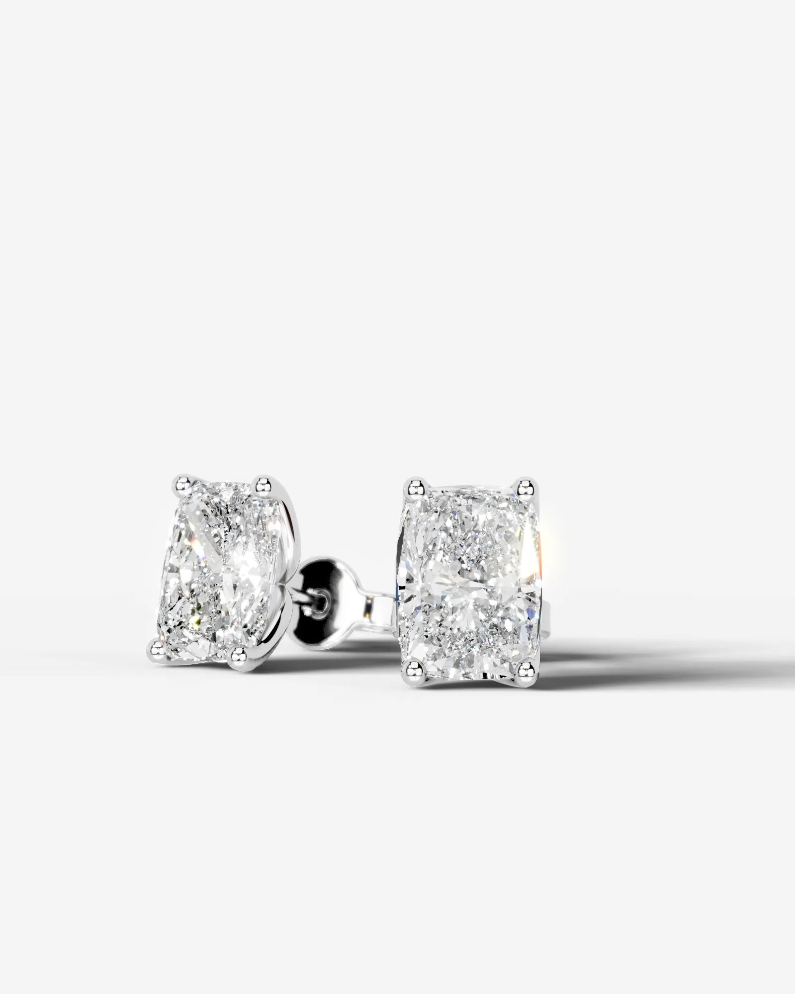 Doris Lab Grown Diamond Earrings Elongated Cushion - Platinum