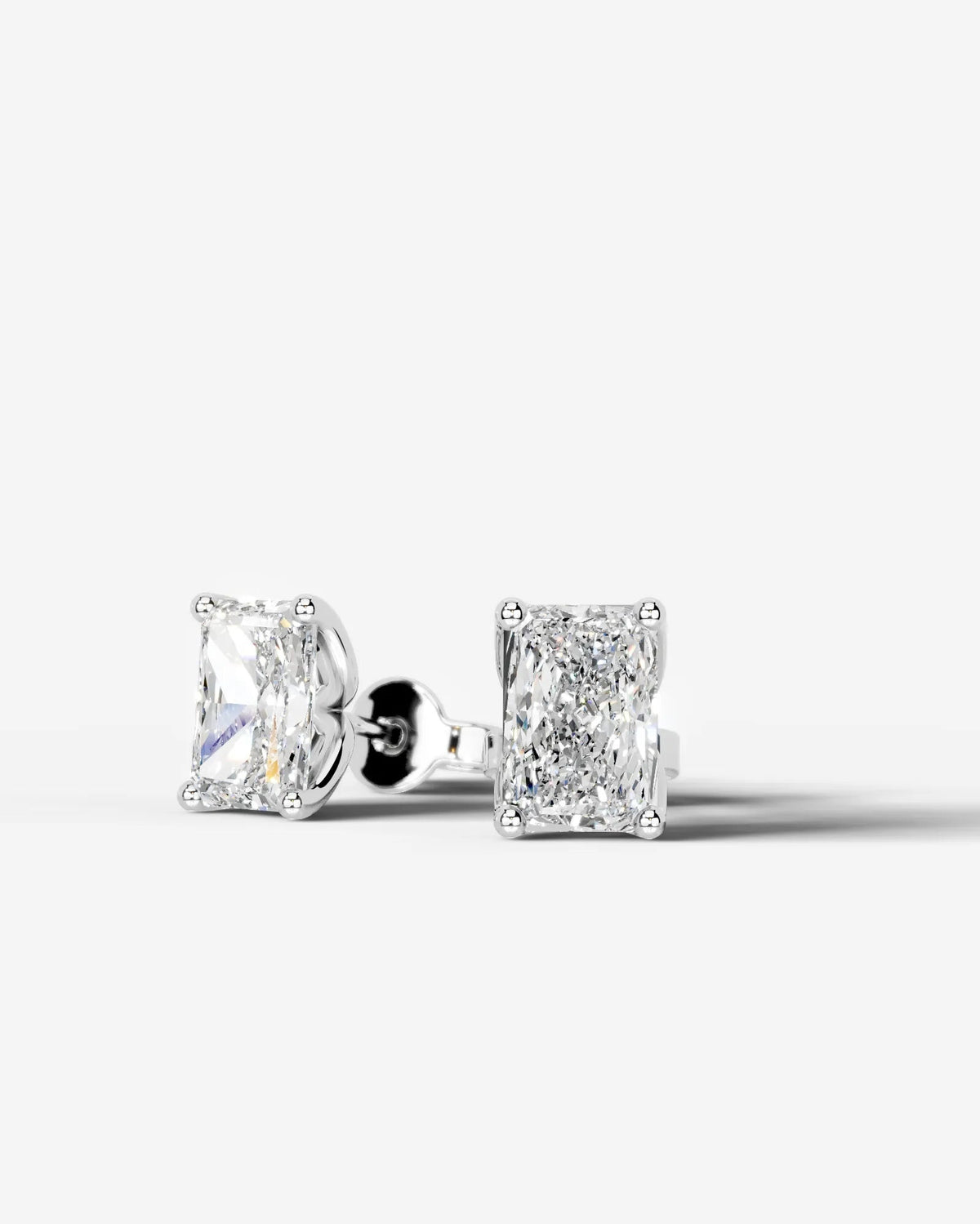 Doris Lab Grown Diamond Earrings Elongated Radiant - White Gold