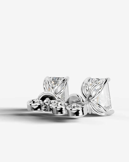 Doris Lab Grown Diamond Earrings Emerald - Platinum