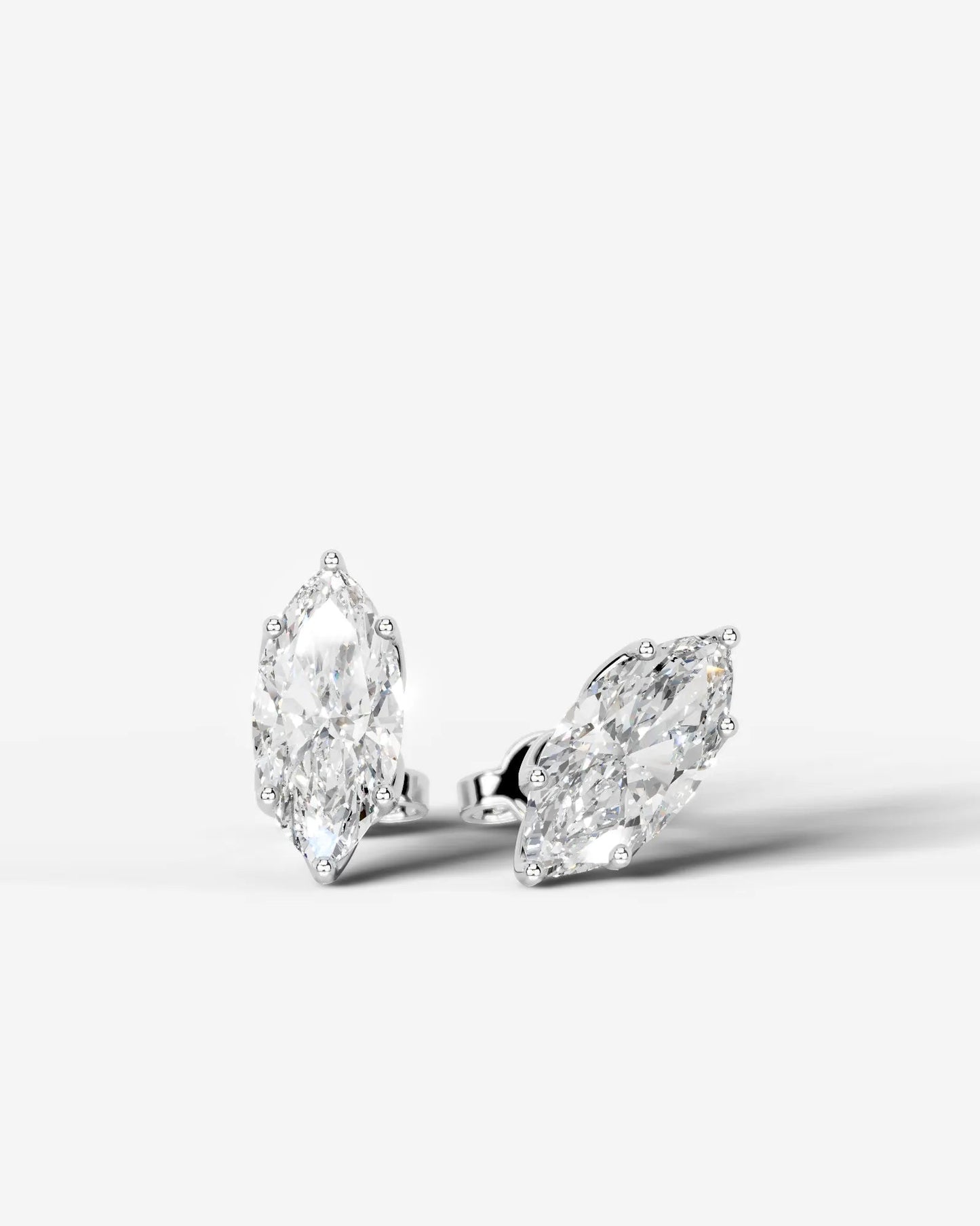 Doris Lab Grown Diamond Earrings Marquise - White Gold