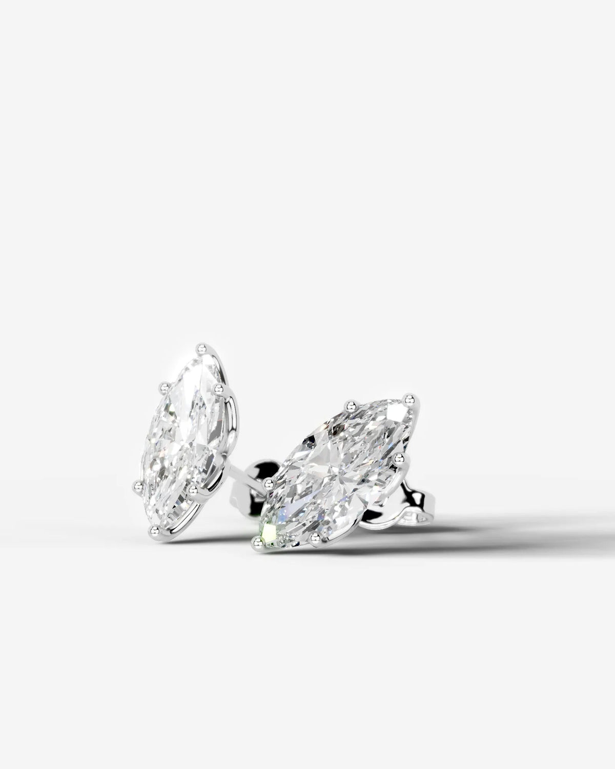 Doris Lab Grown Diamond Earrings Marquise - Platinum