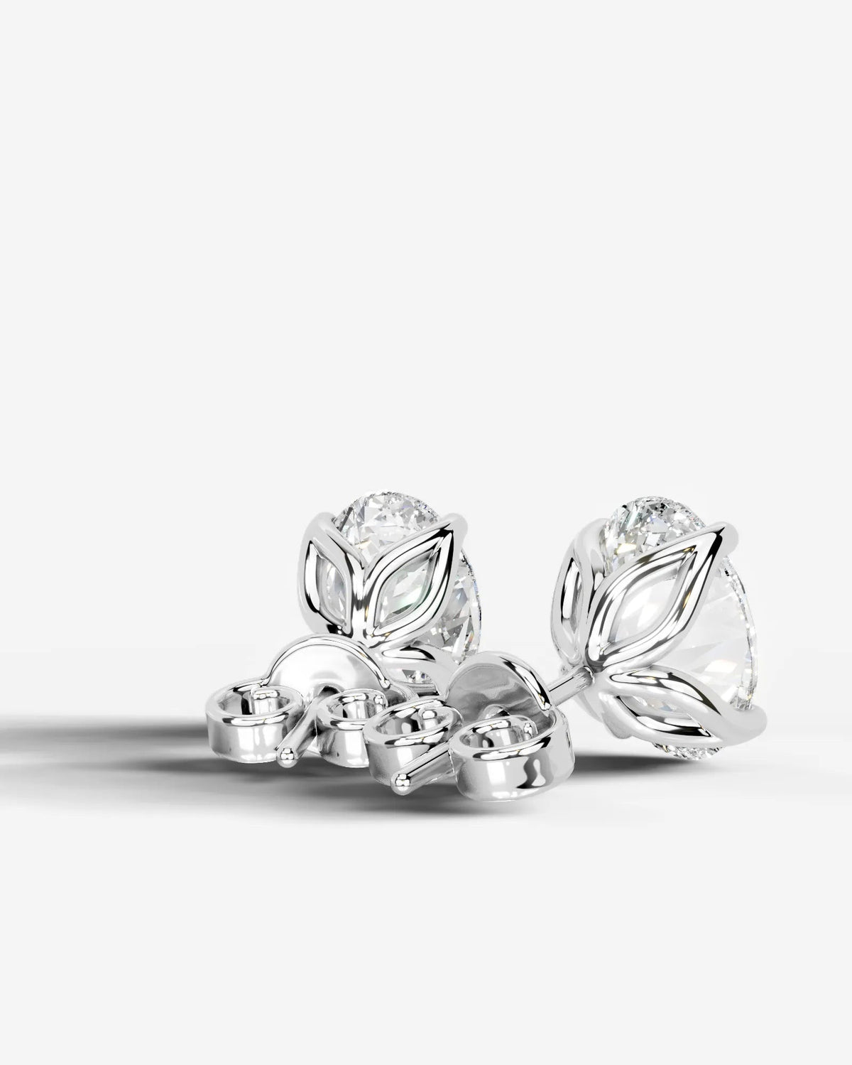 Doris Lab Grown Diamond Earrings Oval - Platinum
