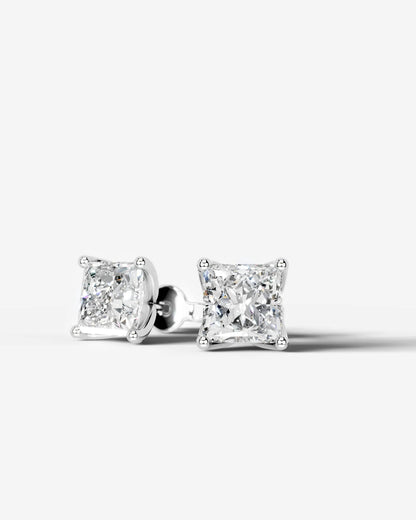 Doris Lab Grown Diamond Earrings Princess - Platinum