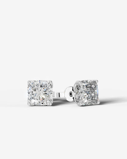 Doris Lab Grown Diamond Earrings Square Cushion - Platinum