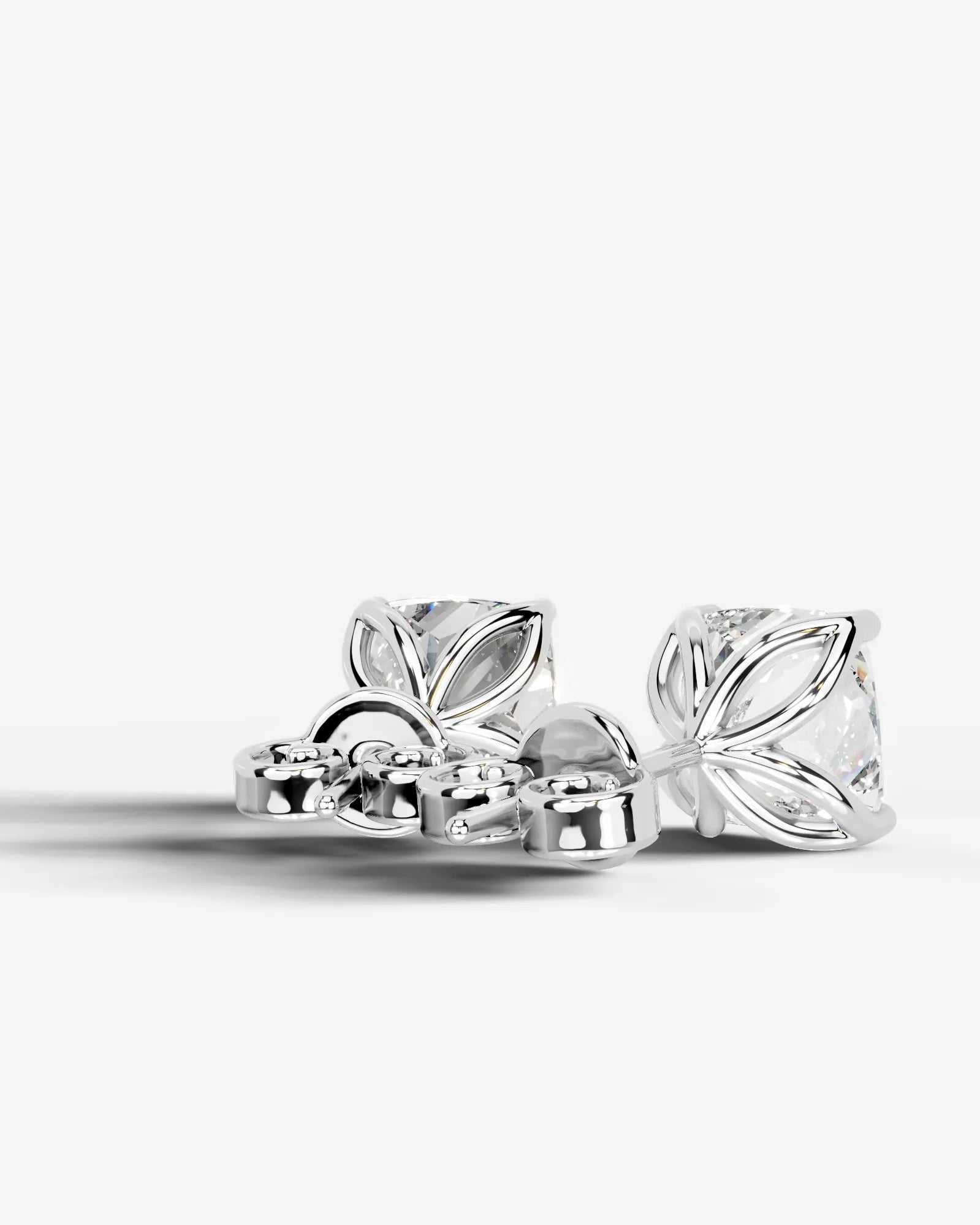 Doris Lab Grown Diamond Earrings Square Cushion - White Gold
