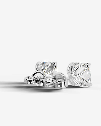 Doris Lab Grown Diamond Earrings Square Cushion - White Gold