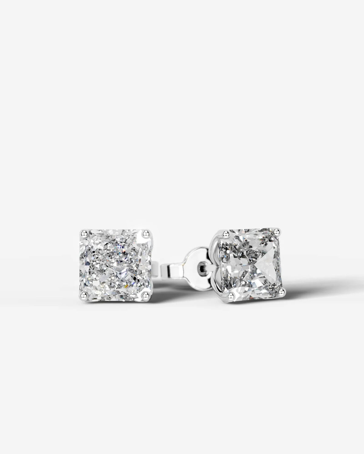 Doris Lab Grown Diamond Earrings Square Radiant - Platinum