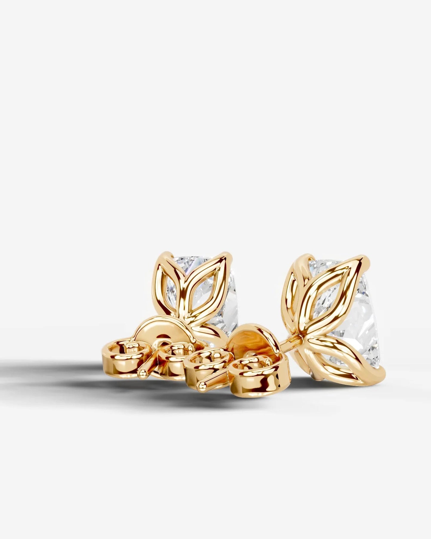 Doris Lab Grown Diamond Earrings Elongated Cushion - Yellow Gold
