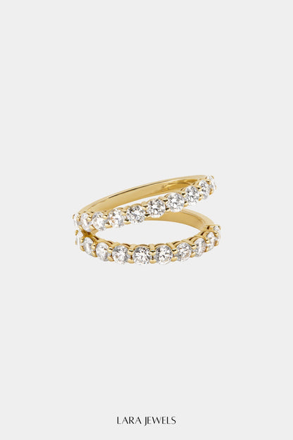Double Band Georgie Ring | 18K Yellow Gold