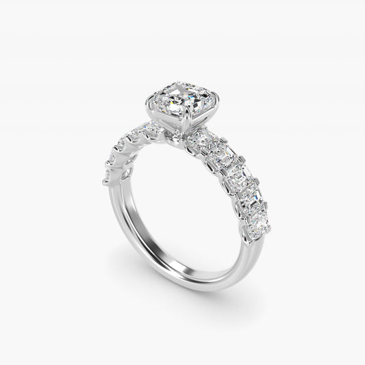 Emerald-Cut Diamond Engagement Ring in Platinum - Asscher Center