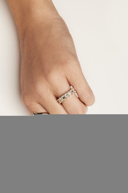 Emerald Diamond Half Band Gold - Detail view