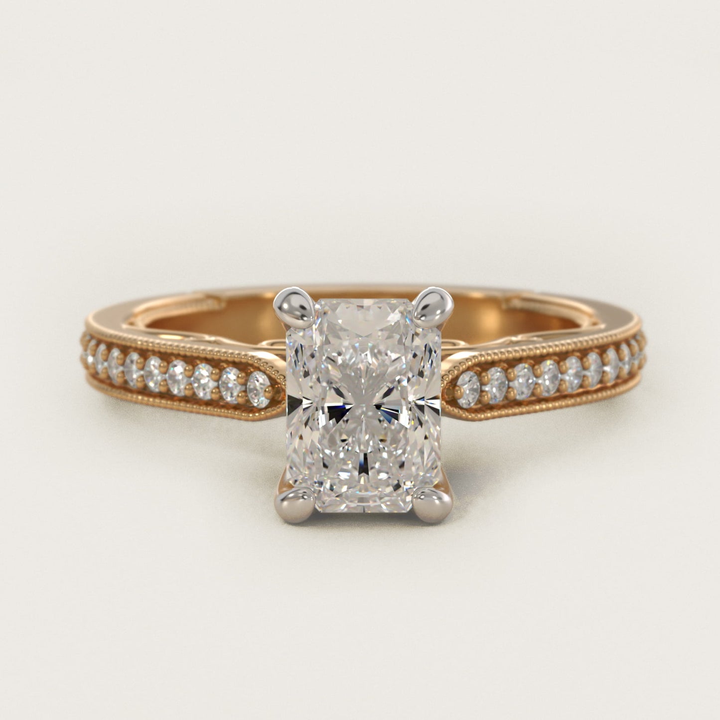 Enchanted Scroll Vintage-Style Engagement Ring In 14K Yellow Gold By James Allen - Radiant Center