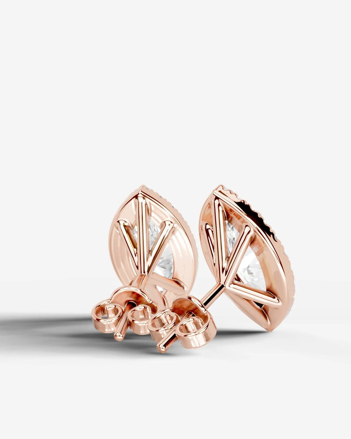 Erica Lab Grown Diamond Earrings Marquise - Rose Gold