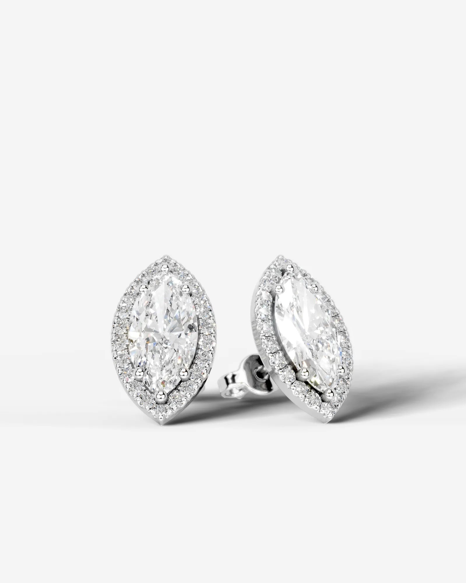 Erica Lab Grown Diamond Earrings Marquise - Platinum