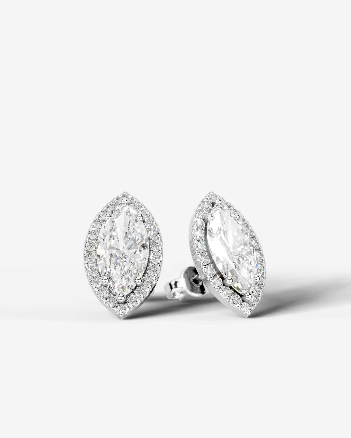 Erica Lab Grown Diamond Earrings Marquise - White Gold