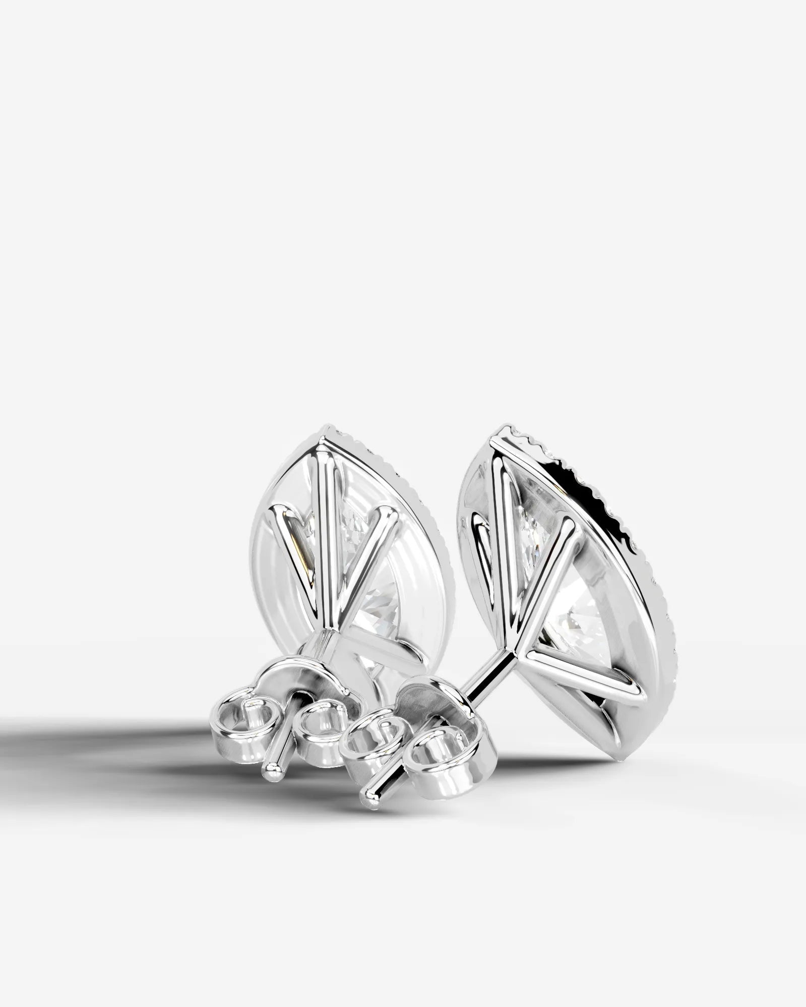 Erica Lab Grown Diamond Earrings Marquise - White Gold