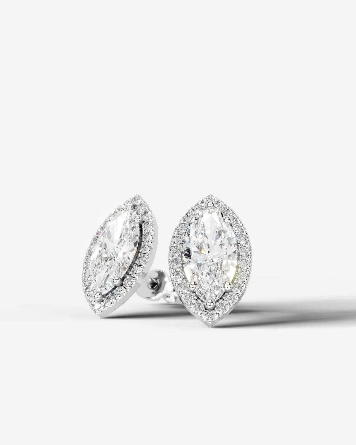 Erica Lab Grown Diamond Earrings Marquise - White Gold