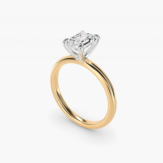Flush Fit Claw Prong Solitaire Engagement Ring In 14K Yellow Gold By James Allen - Emerald Center