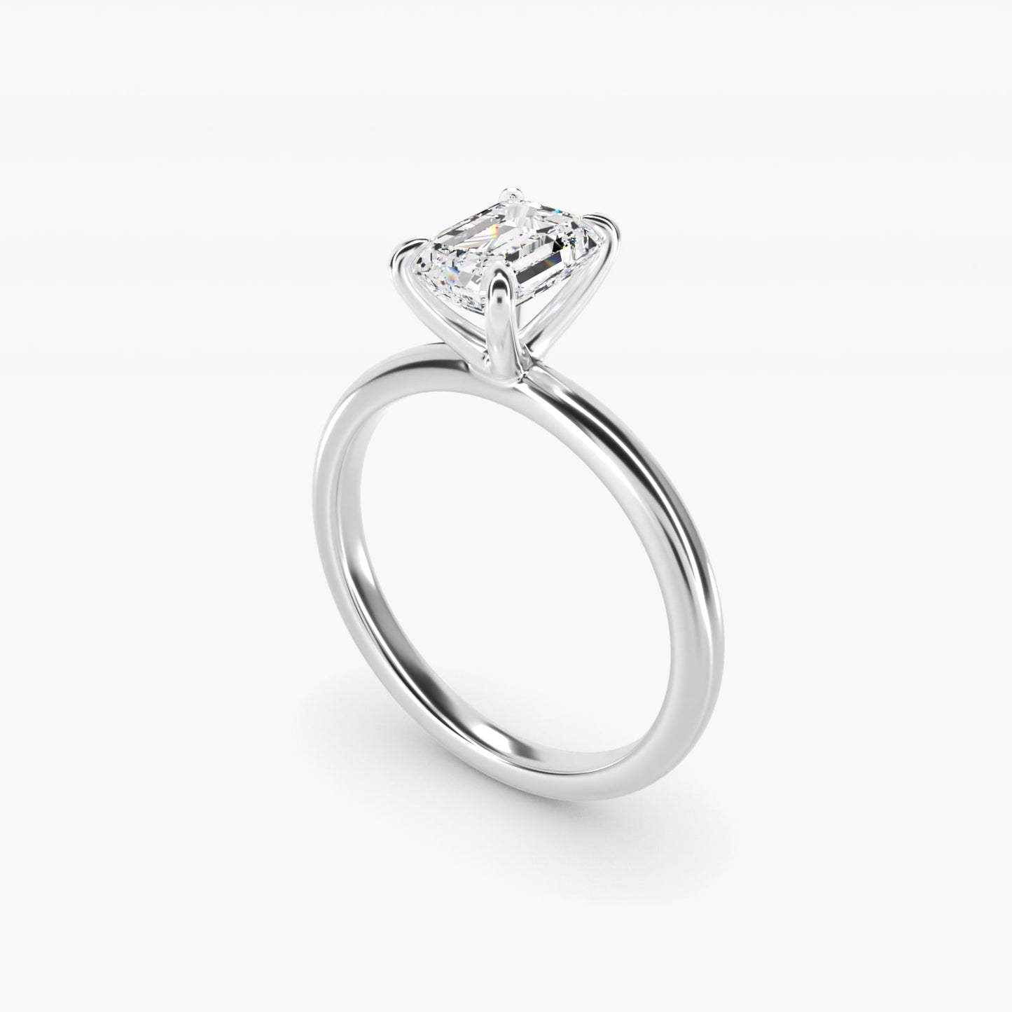 Flush Fit Claw Prong Solitaire Engagement Ring In Platinum By James Allen - Emerald Center