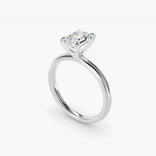 Flush Fit Claw Prong Solitaire Engagement Ring In Platinum By James Allen - Emerald Center
