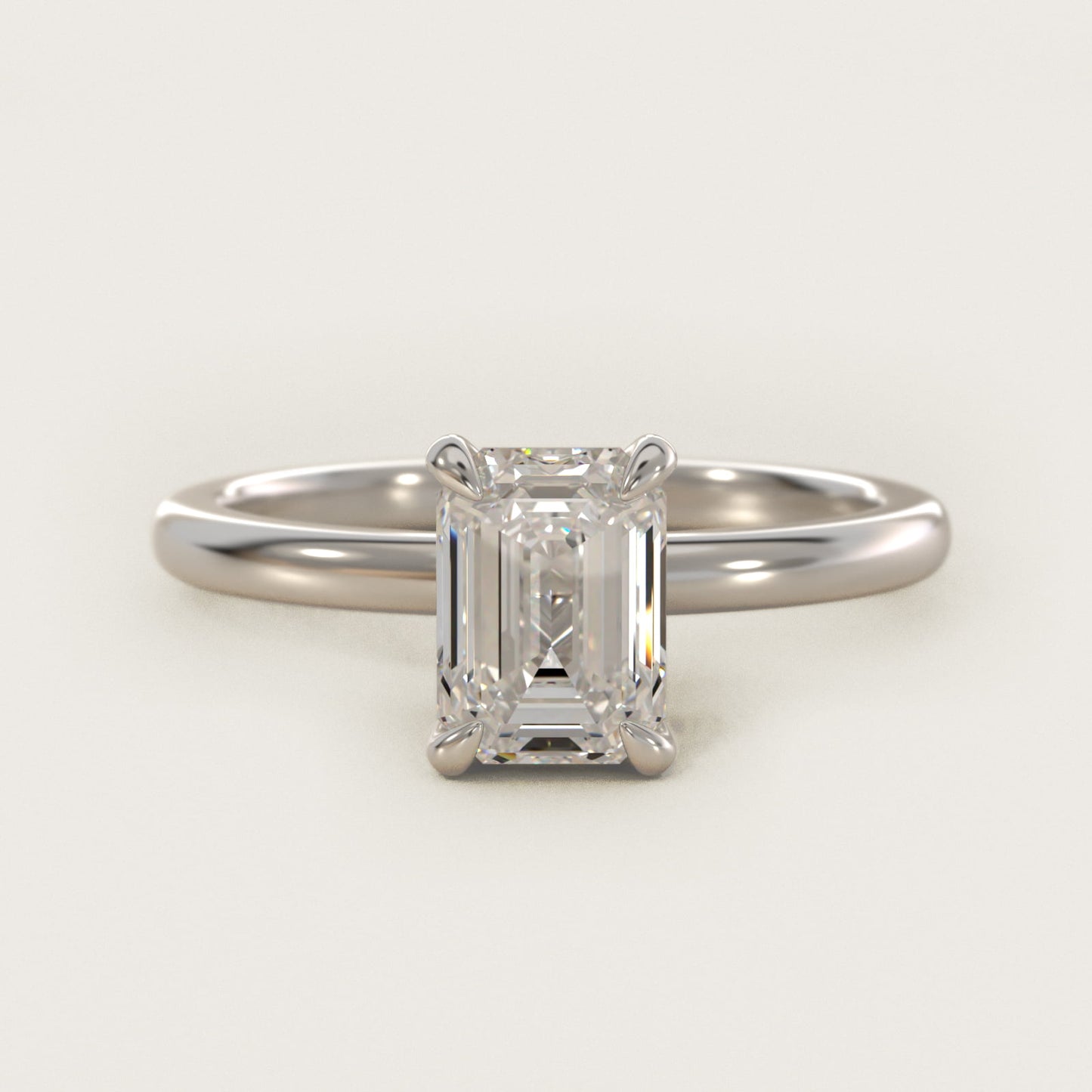 Flush Fit Claw Prong Solitaire Engagement Ring In Platinum By James Allen - Emerald Center