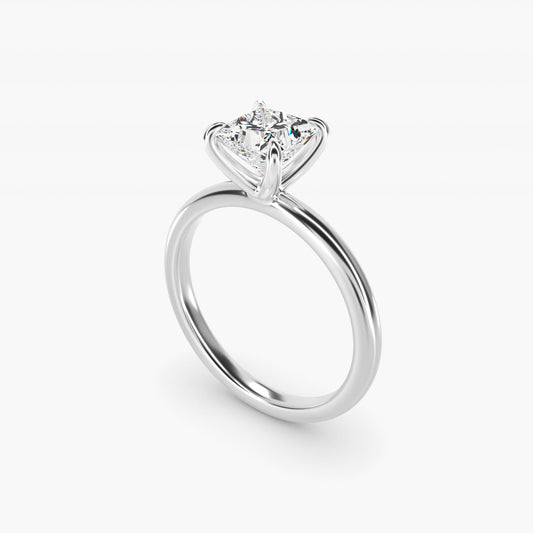 Flush Fit Claw Prong Solitaire Engagement Ring In Platinum By James Allen - Princess Center
