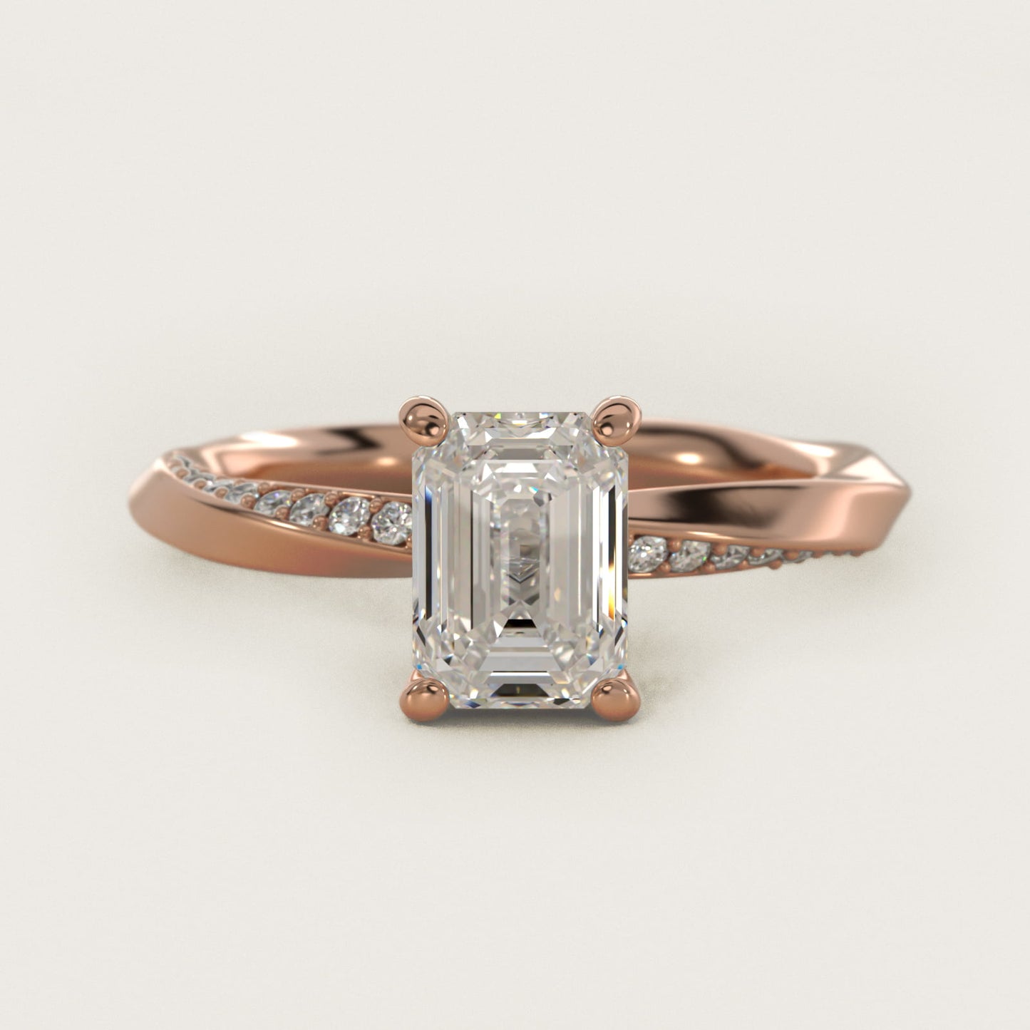 Helix PavŽ Diamond Engagement Ring In 14K Rose Gold By James Allen - Emerald Center