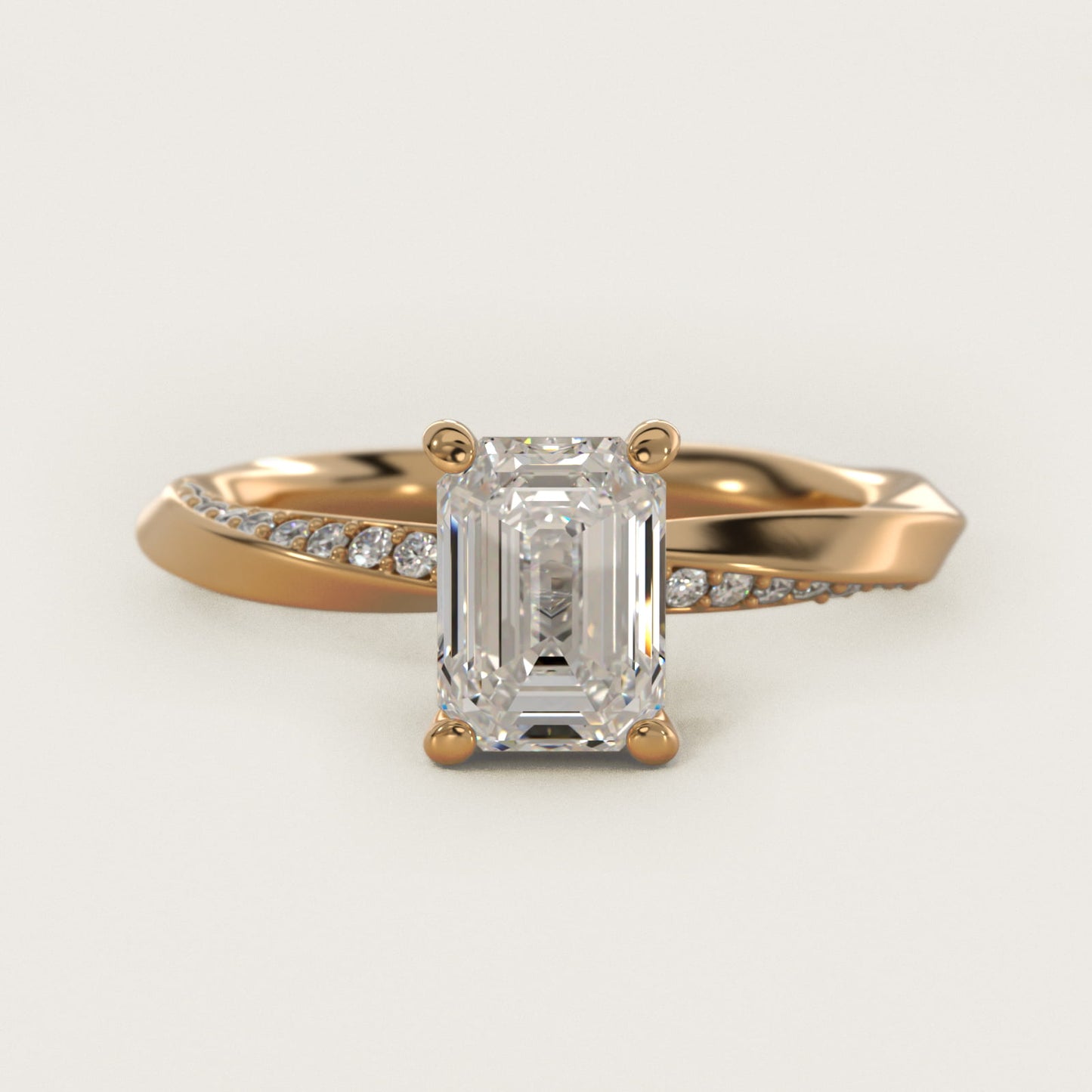 Helix Pav? Diamond Engagement Ring In 18k Yellow Gold By James Allen - Emerald Center